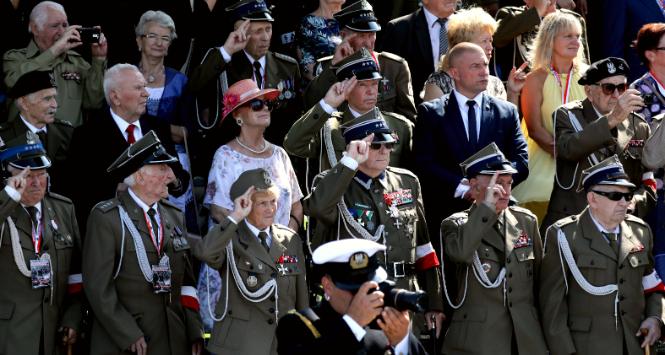 Weterani w czasie obchodów 80. rocznicy wybuchu II wojny światowej w Warszawie