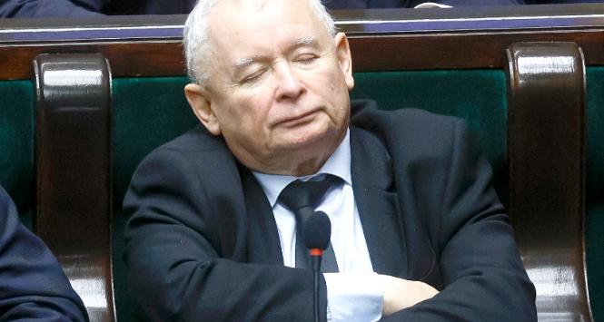 Jarosław Kaczyński w Sejmie, 13 listopada 2023 r.