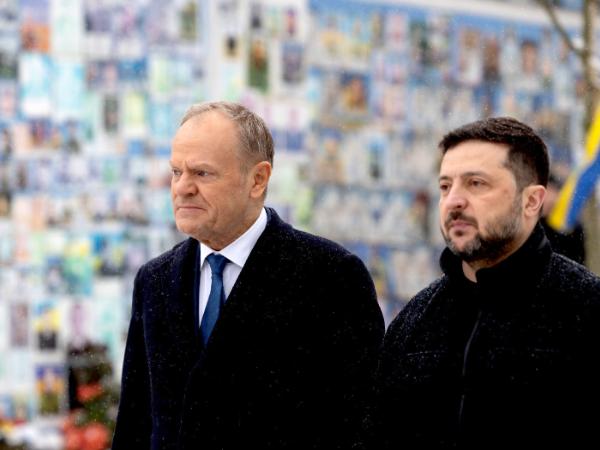 Premier Donald Tusk w Kijowie, 5 lutego 2026 r.