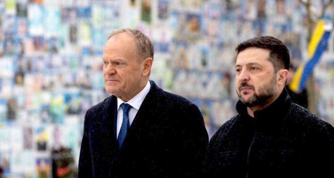 Premier Donald Tusk w Kijowie, 5 lutego 2026 r.