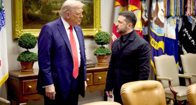 Donald Trump i Wołodymyr Zełenski w Białym Domu, 18 sierpnia 2025 r.