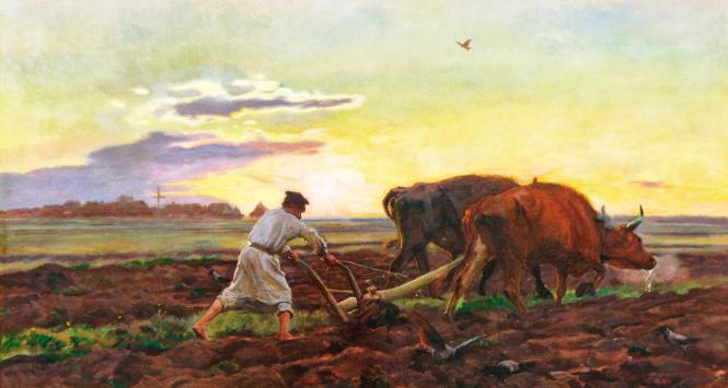 Orka; obraz Józefa Chełmońskiego, 1896 r.