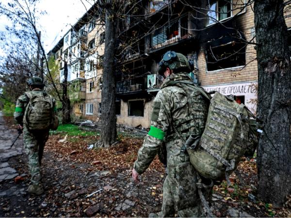 Ukraińscy żołnierze w Konstantiniwce, 1 listopada 2025 r.