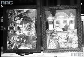 Na nasze wyobrażenia o tym historycznym wydarzeniu wpłynęła szopka. W stylizacji orientalnej albo polskiej, góralskiej. Ludowe obrazki malowane na szkle: „Boże Narodzenie” ze zbiorów prywatnych dr. Lustgartena.