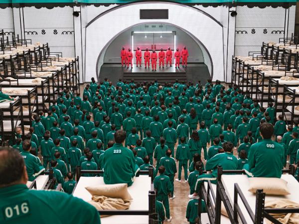 Kadr z serialu „Squid Game”.