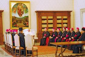 Ad limina apostorum: polscy hierarchowie na spotkaniu z papieżem Franciszkiem.