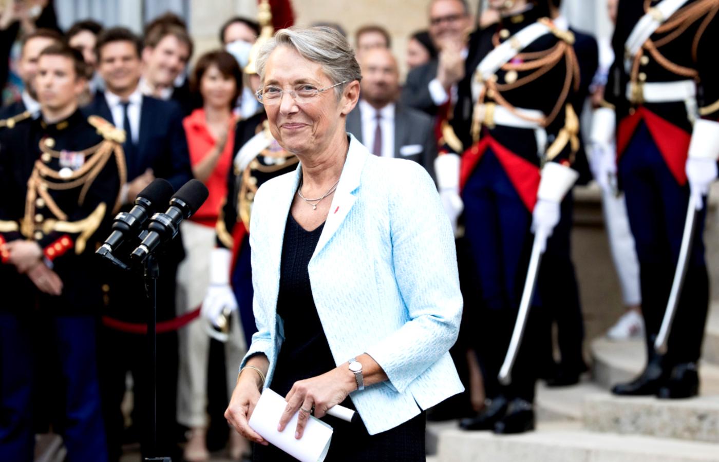 Élisabeth Borne, nowa premierka Francji. Ceremonia przekazania władzy, 16 maja 2022 r.