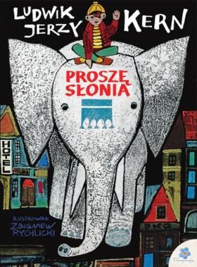 Ludwik Jerzy Kern (tekst), Zbigniew Rychlicki (ilustracje), Proszę słonia, Wilga, Warszawa 2017. Moda na reprinty i wznowienia polskiej klasyki nie ustaje, co jest bardzo pozytywną tendencją, bo w antykwariatach trudno o naprawdę dobrze zachowane stare wydania klasyki dla dzieci. Jednym z ważniejszych wznowień jest „Proszę słonia” Kerna z ilustracjami Zbigniewa Rychlickiego. Po Rychlickim wielu młodszych artystów próbowało się z tekstem Kerna zmierzyć, jednak nie umywało się to do prac jednego z ojców „Misia Uszatka”. Dlatego pozycja Wilgi jest godna uwagi, choć jako ortodoks przyczepiłbym się trochę do okładki, gdzie pokombinowano z liternictwem, i do niepotrzebnie świecącego papieru w środku.