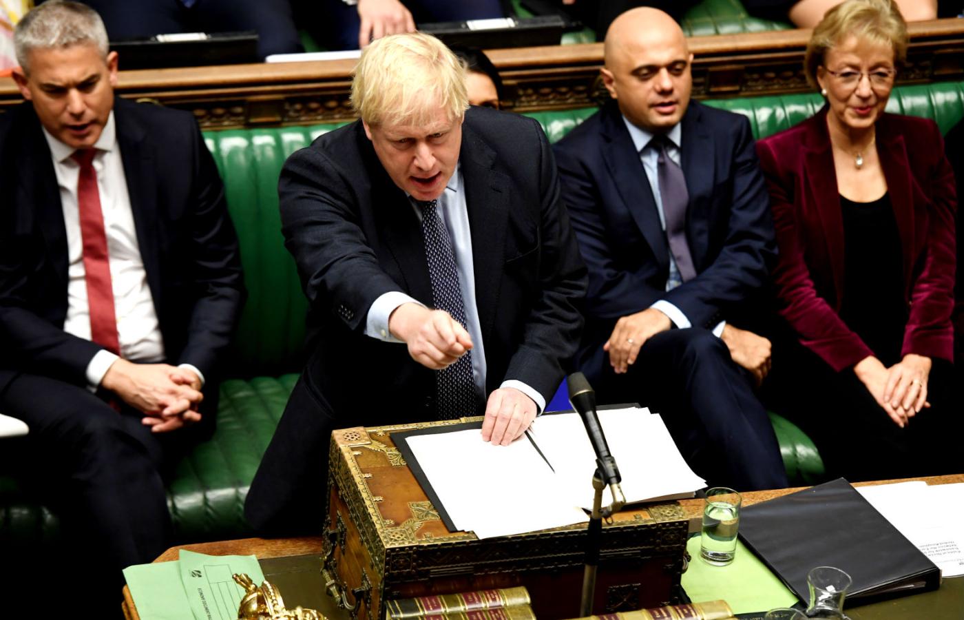 Boris Johnson w brytyjskim parlamencie, 19 października 2019 r.