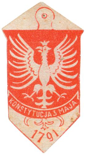 Znaczek kwestarski z okazji rocznicy Konstytucji 3 maja, Kielce, 1916 r.