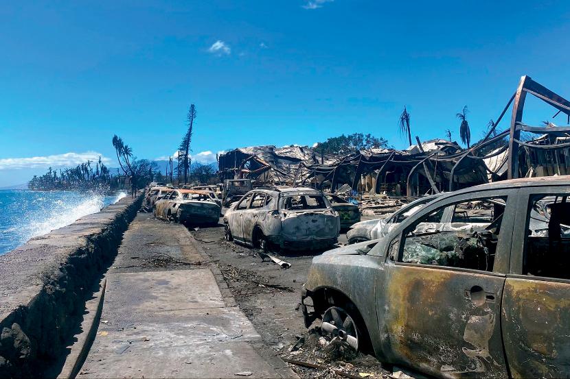 Wyspa Maui na Hawajach, spustoszona przez jeden z najgroźniejszych pożarów w całej historii Stanów Zjednoczonych.