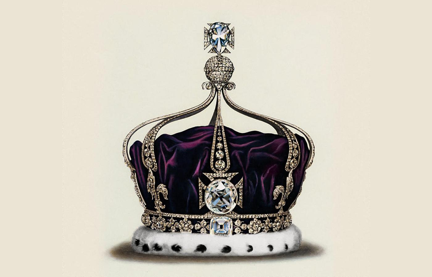 Diament Koh-i-noor w jednej z brytyjskich koron przechowywanej w skarbcu Tower