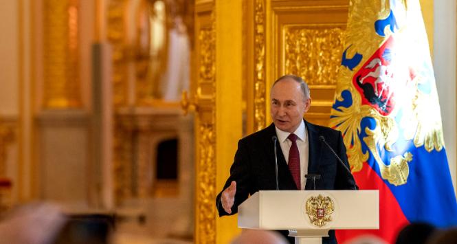 Władimir Putin na Kremlu, 20 marca 2024 r.