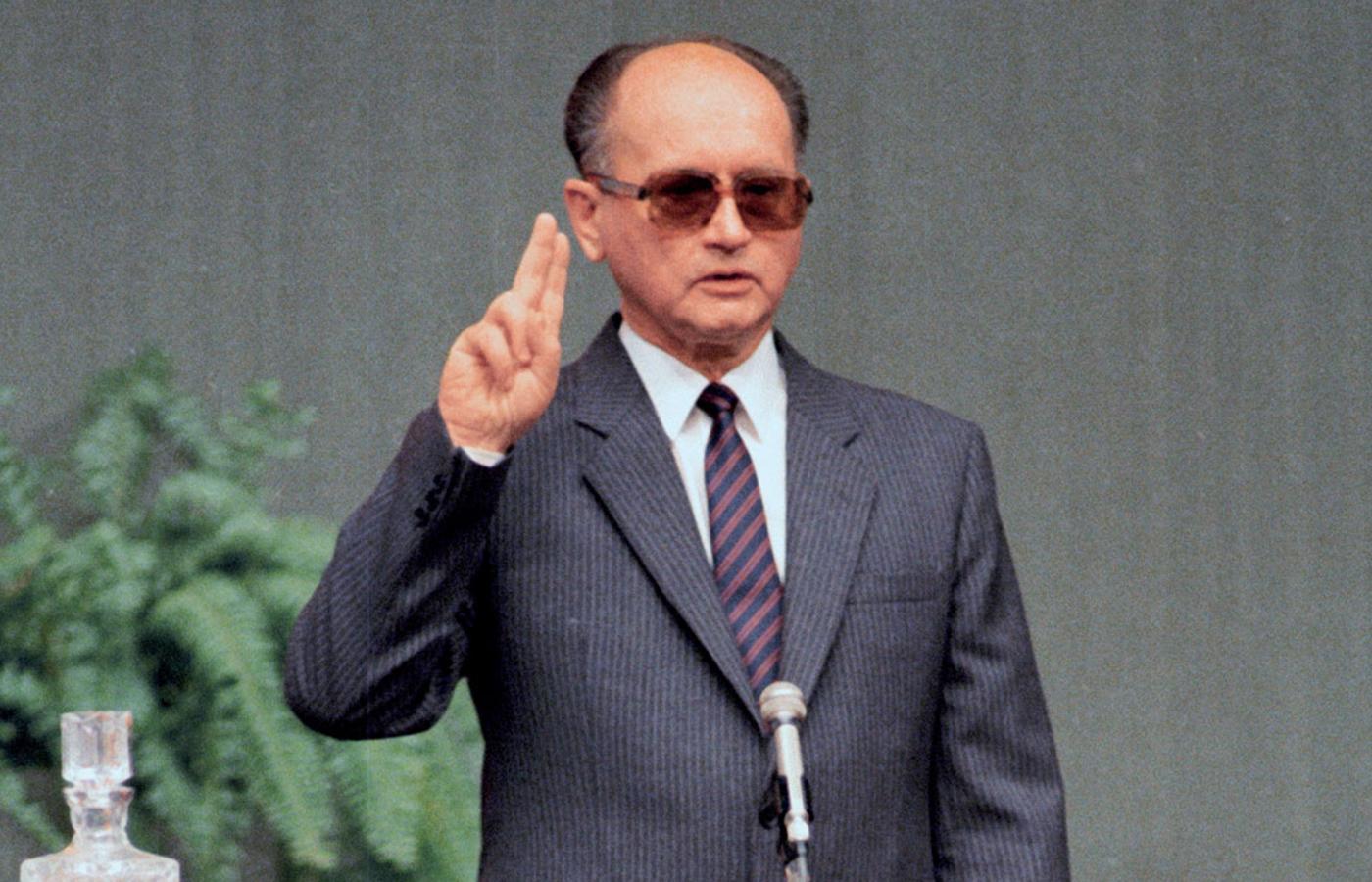 Wojciech Jaruzelski wybrany na prezydenta przez Zgromadzenie Narodowe, 19 lipca 1989 r.
