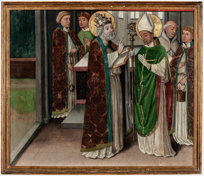 Muzeum Narodowe we Wrocławiu, Warsztat Mistrza Ołtarza św. Wolfganga(?), kwatera ze sceną z legendy św. Piotra (ok. 1450-1460)