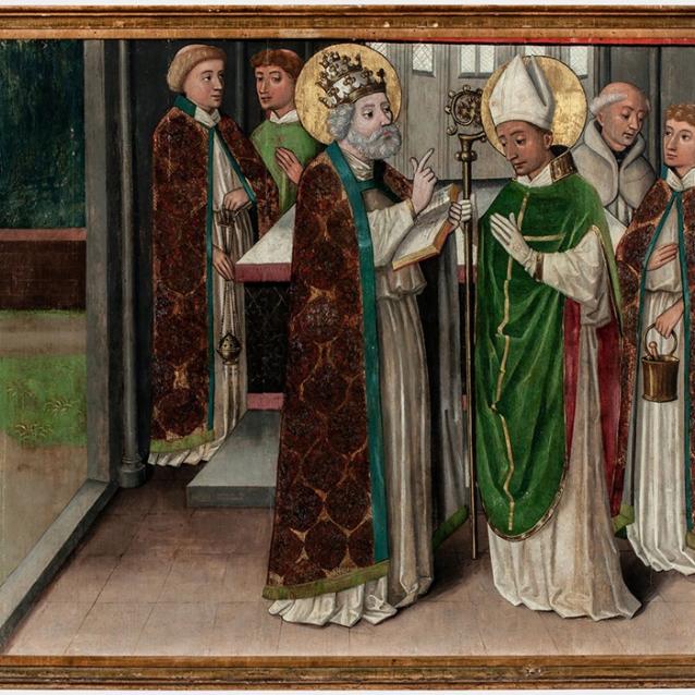 Muzeum Narodowe we Wrocławiu, Warsztat Mistrza Ołtarza św. Wolfganga(?), kwatera ze sceną z legendy św. Piotra (ok. 1450-1460)