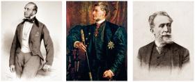 Od lewej: Agenor Gołuchowski senior (1812–75), minister spraw wewnętrznych Austrii; Alfred Potocki (1817–89), premier Austrii, portret Jana Matejki, 1879 r.; Stanisław Tarnowski (1837–1921), członek Klubu Polskiego w parlamencie w Wiedniu i przywódca krakowskich konserwatystów
