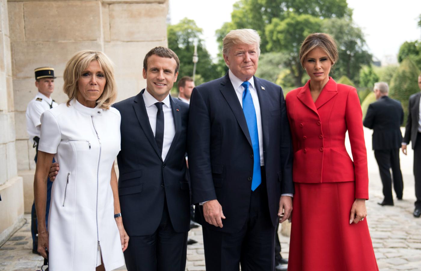 Brigitte i Emmanuel Macron, Donald i Melania Trump