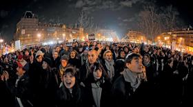 Manifestacja solidarności z ofiarami zamachu w redakcji „Charlie Hebdo”, Paryż, styczeń 2015 r.