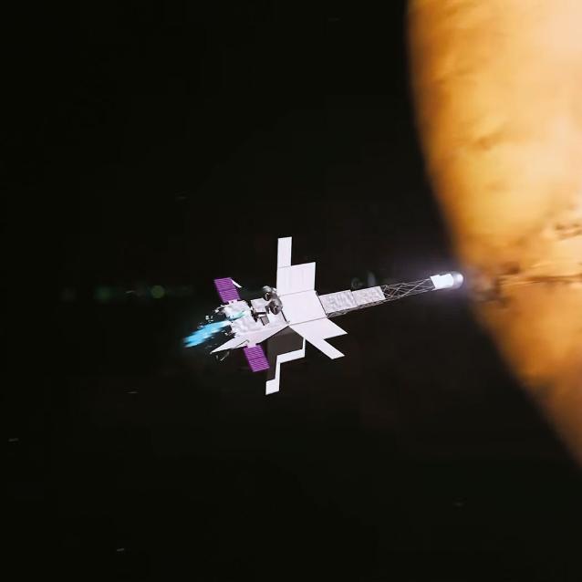 Statek kosmiczny Space Reactor-1 Freedom dostarczy na Marsa trzy śmigłowce Skyfall, a następnie poleci w głąb Układu Słonecznego.