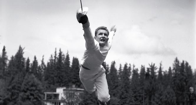 Podczas treningu w Zakopanem, 1953 r.