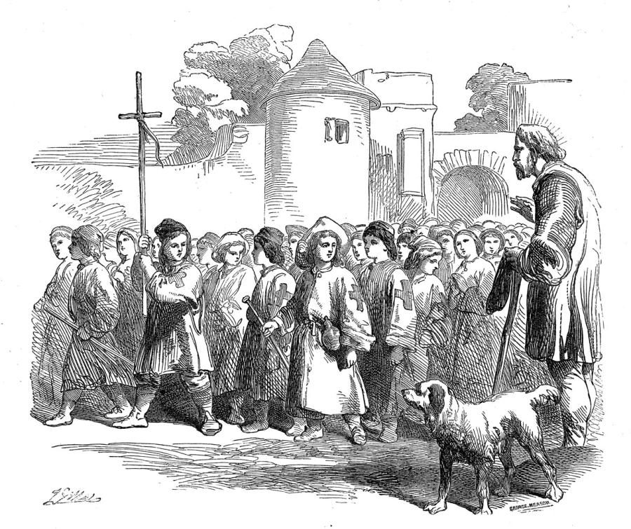 Haçlı Seferleri sırasında çocukların alayı, bir rahip tarafından Kutsal Kabir'i kurtarmak için cennet tarafından atandığına ikna edilen çoban çocuğu Stephen tarafından başlatıldı, 1212