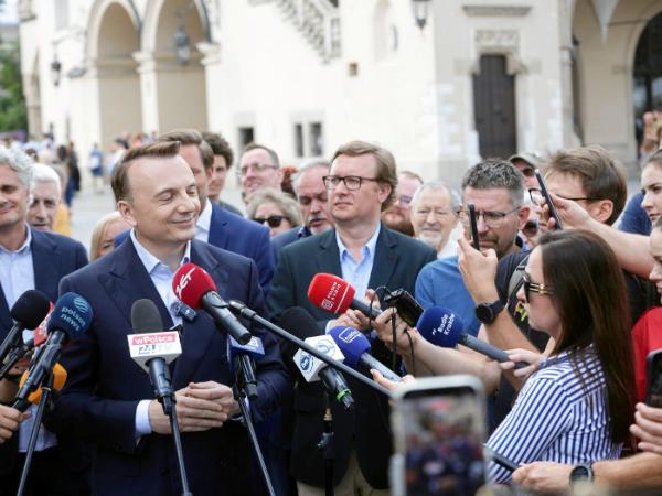 Łukasz Gibała w kampanii wyborczej