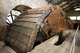 Sielpia, walcownia, metalowe koło wodne, największe w Polsce