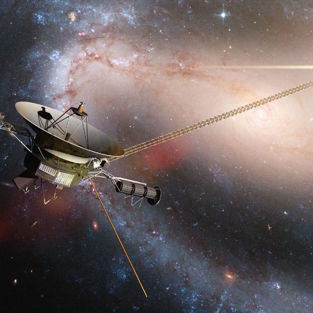 Voyager w kosmosie. Wizja artystyczna.