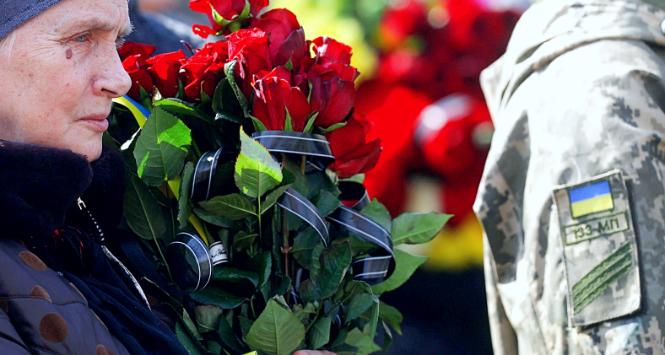 Uroczystości pogrzebowe ukraińskich żołnierzy