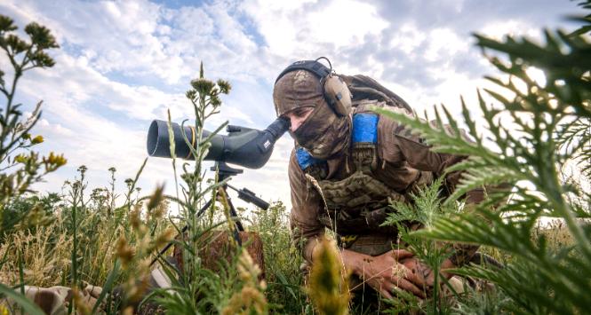 Ukraiński żołnierz w Doniecku