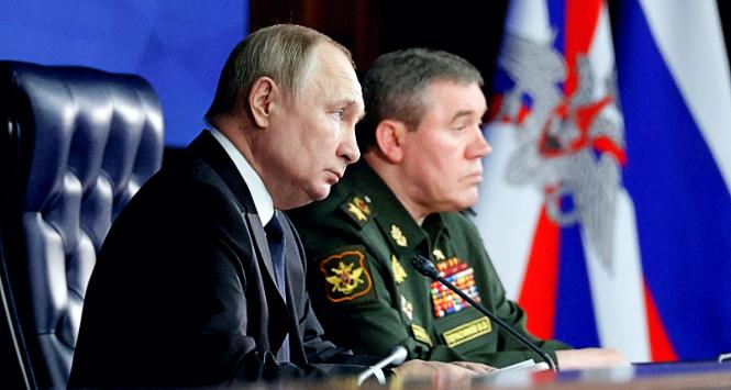 Gen. Walery Gierasimow z Władimirem Putinem. Moskwa, 21 grudnia 2022 r.