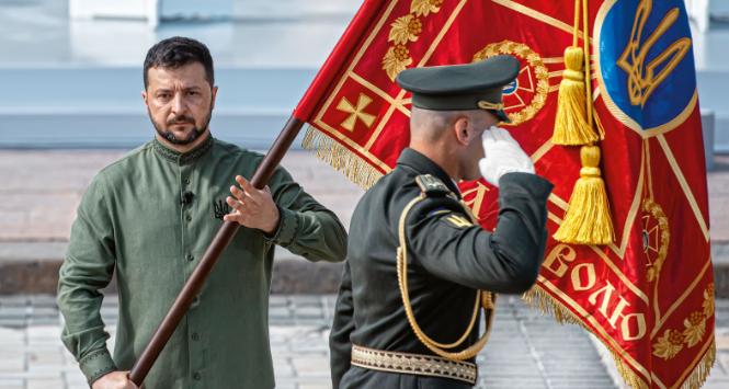 Prezydent Zełenski podczas obchodów Dnia Niepodległości Ukrainy, Kijów 24 sierpnia 2023 r.