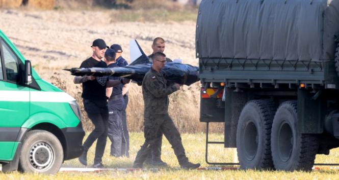 Wohyń, wieś, na terenie której spadł jeden z rosyjskich dronów bojowych. 10 września 2025 r.
