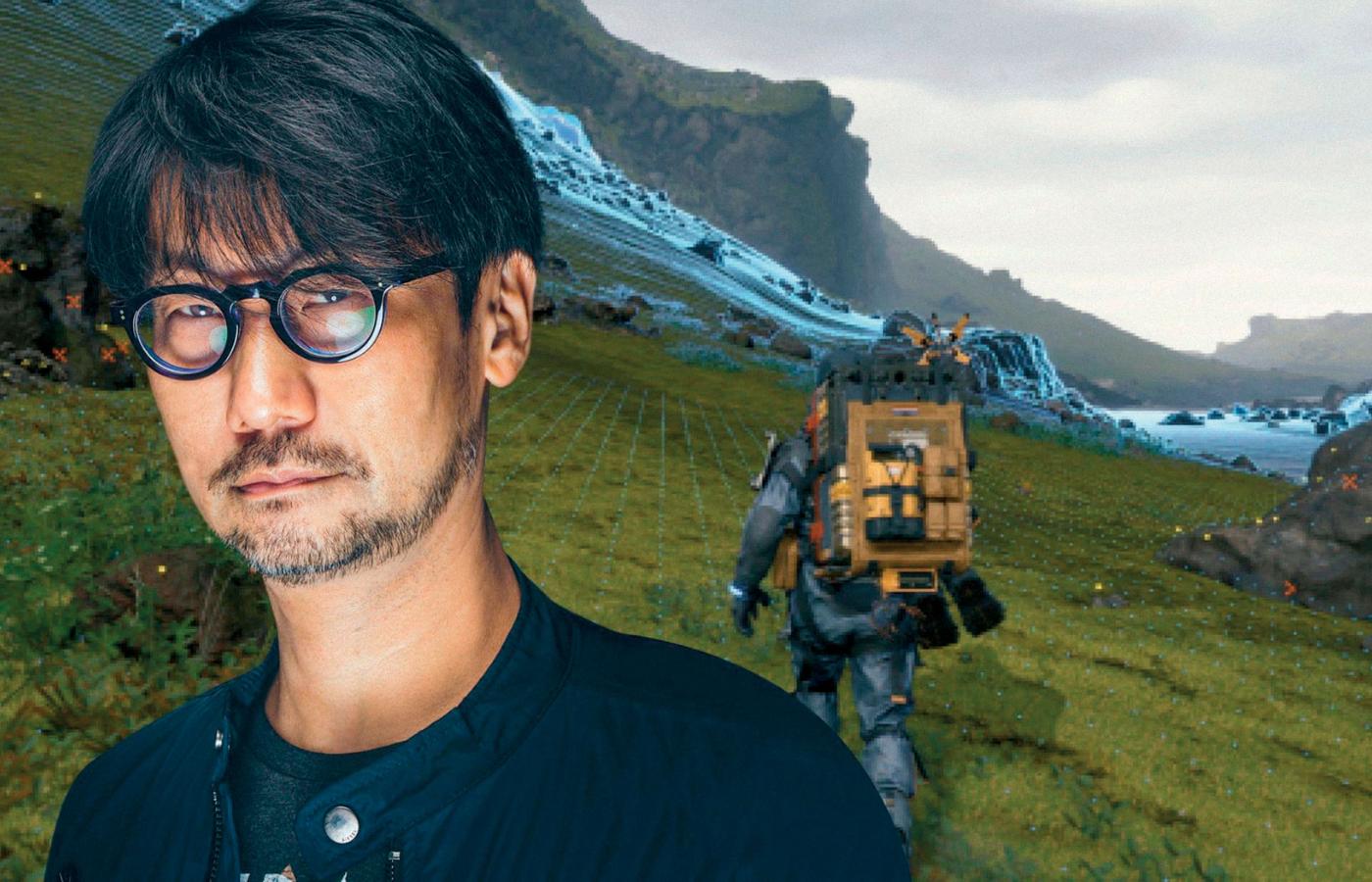 Hideo Kojima na tle swojej nowej gry.
