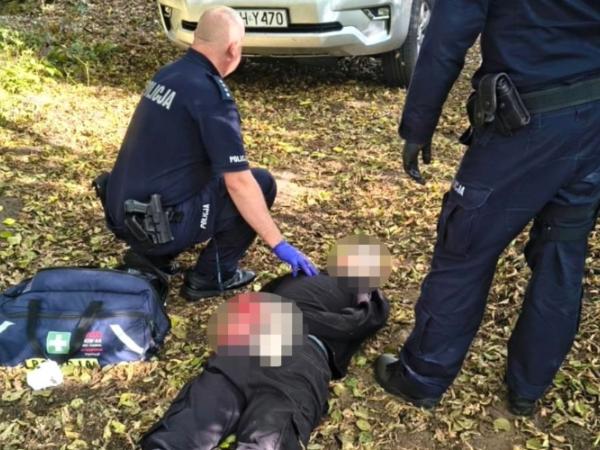 Zatrzymanie nożownika 7 października w Ostrołęce.