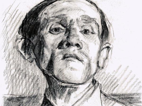 „Autoportret w bluzie zapiętej pod szyję”, ok. 1933 r.