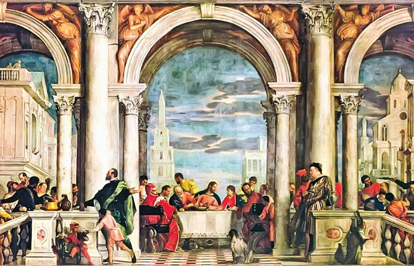 „Ostatnia wieczerza” nazwana „Ucztą w domu Leviego” Paolo Veronese, 1573 r