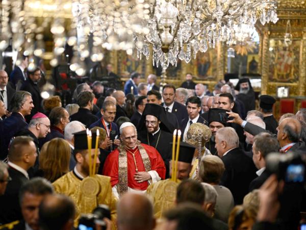 Leon XIV w Katedrze św. Jerzego w Stambule