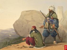 Afgańscy strzelcy na ilustracji z 1841 r.