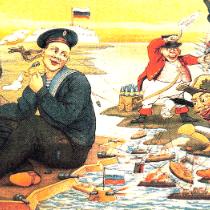 Rosyjski plakat propagandowy z wojny z Japonią w 1905 r.