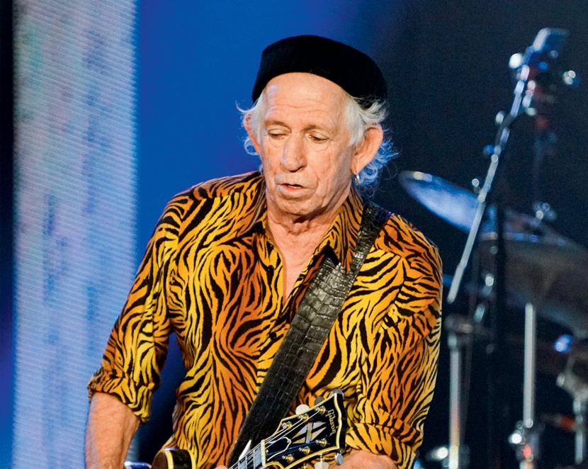 Keith Richards (ur. w 1943 r.), brytyjski gitarzysta rockowy, wokalista, autor tekstów. Współzałożyciel (w 1962 r.) zespołu The Rolling Stones.