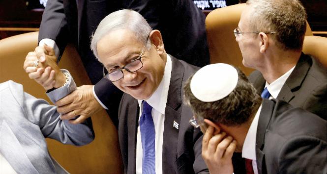 Premier Beniamin Netanjahu w Knesecie, 24 lipca 2023 r.