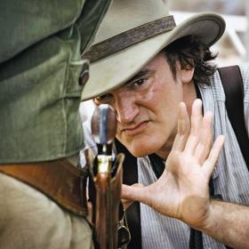 Tarantino na planie filmu „Django”.