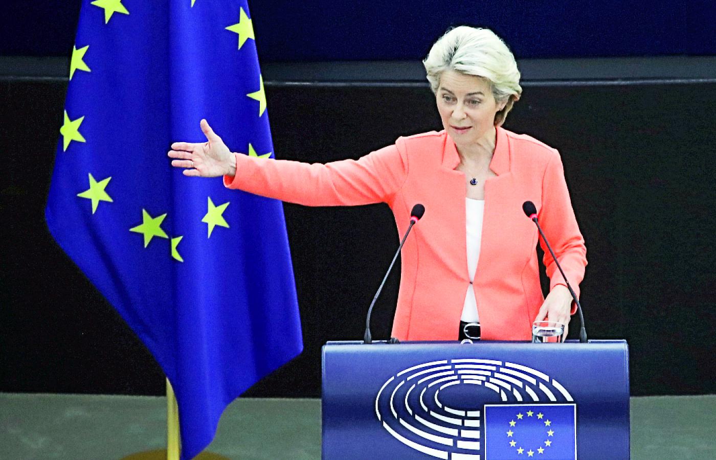 Szefowa KE Ursula von der Leyen wygłasza orędzie o stanie UE. 15 września 2021 r.