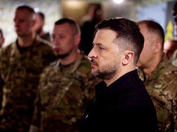 Prezydent Wołodymyr Zełenski z wizytą na froncie południowo-wschodnim w Ukrainie, maj 2026 r.