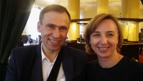 Poseł Cezary Olejniczak i Joanna Winiarska, kierowniczka działu Promocji Tygodnika POLITYKA.
