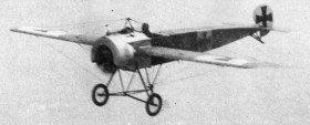 Fokker E III w locie.