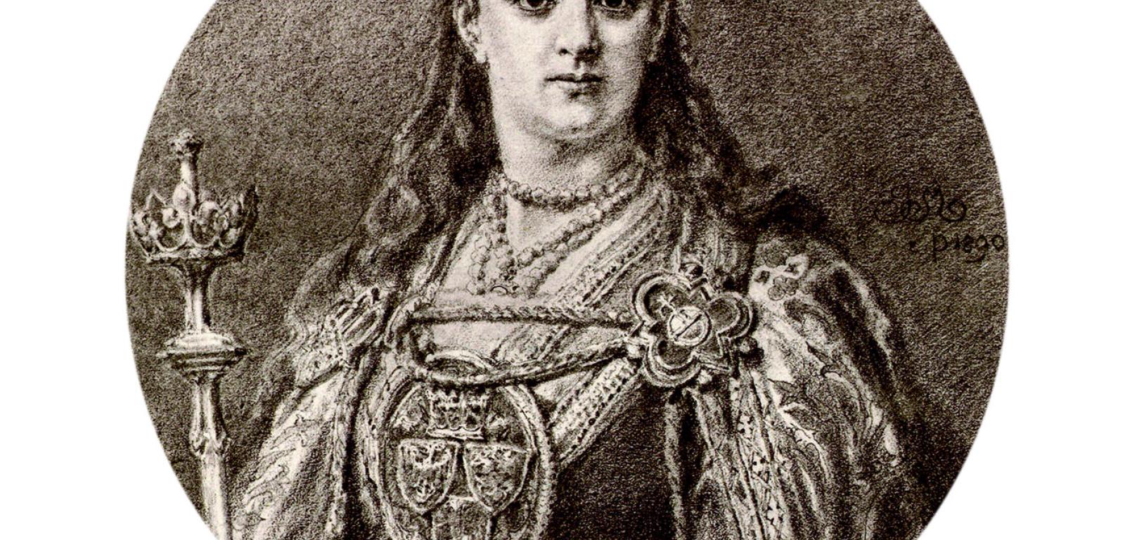 Jadwiga Andegaweńska, pierwsza ­kobieta król w Polsce, rządziła wspólnie z Władysławem Jagiełłą.