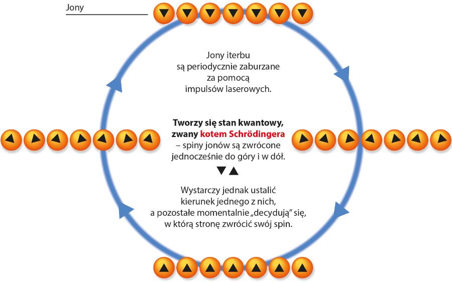 Model ­dyskretnego kryształu ­czasowego naukowców z University of Maryland.